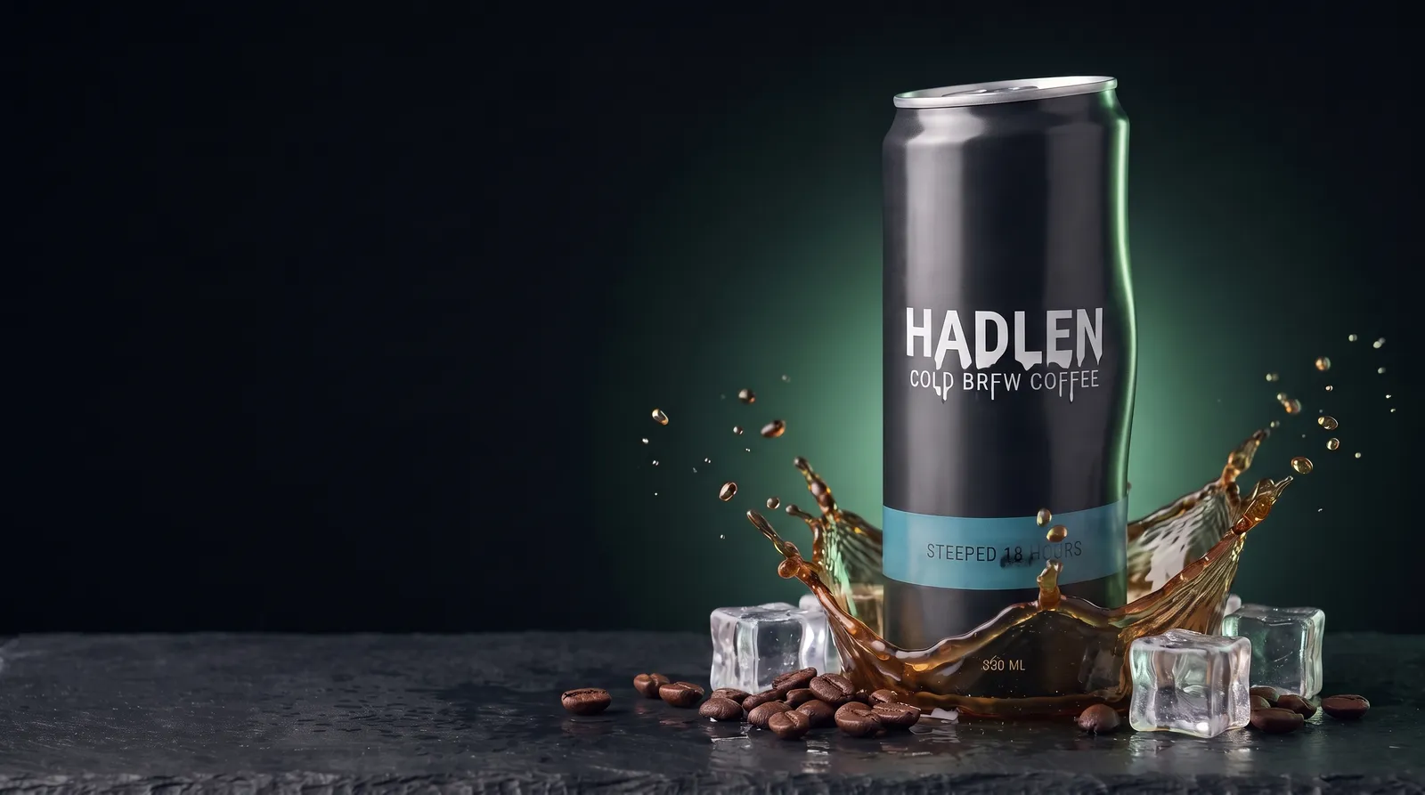 Tipičan AI kadar limenke hladne kafe sa pogrešno napisanom, iskrivljenom etiketom i pogrešnim bojama